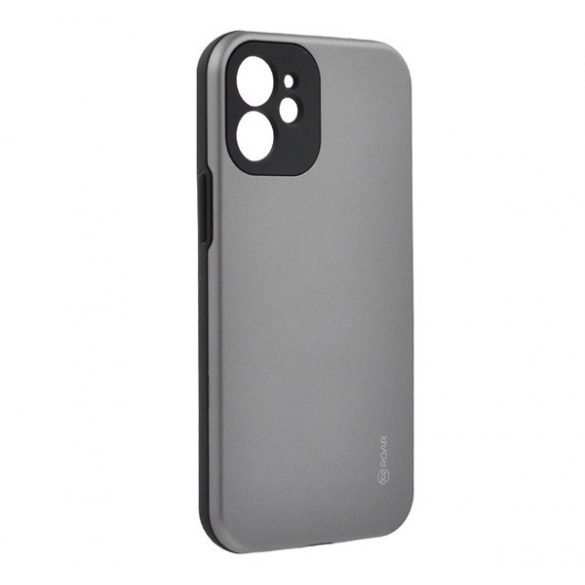 Protector de telefon din silicon ROAR RICO ARMOUR (rezistenta la impact mediu, spate din plastic, mat) GRI Apple iPhone 12 mini