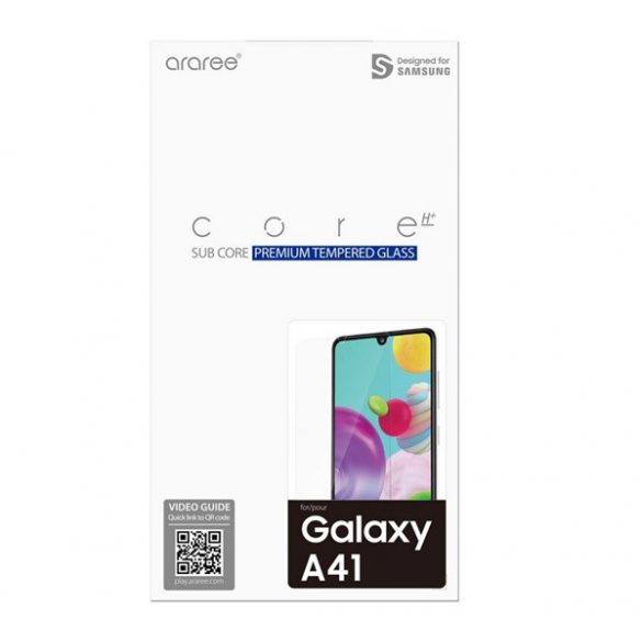 Proiectat pentru sticlă de protecție a ecranului SAMSUNG (rezistentă la zgârieturi, 0,33 mm, 9H, NU curbată) TRANSPARENT Samsung Galaxy A41 (SM-A415F)