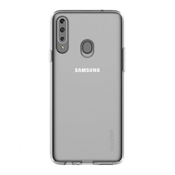 Conceput pentru protectorul de telefon din silicon SAMSUNG (rezistent mediu la impact, colț cu pernă de aer) TRANSPARENT Samsung Galaxy A20s (SM-A207F)