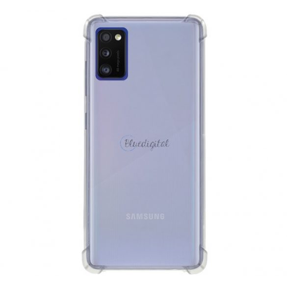 Protectie de telefon din plastic ROAR JELLY ARMOR (cadru din silicon, rezistenta medie la impact, colt cu perna de aer) TRANSPARENT Samsung Galaxy A41 (SM-A415F)