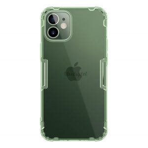 Protector de telefon din silicon NILLKIN NATURE (rezistență medie la impact, colț cu pernă de aer, 0,6 mm, ultra-subțire) VERDE ÎNCHIS Apple iPhone 12 mini