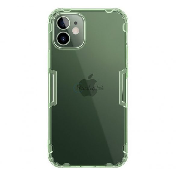 Protector de telefon din silicon NILLKIN NATURE (rezistență medie la impact, colț cu pernă de aer, 0,6 mm, ultra-subțire) VERDE ÎNCHIS Apple iPhone 12 mini