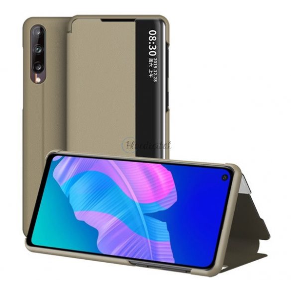 Husă în picioare, efect piele (FLIP, deschidere laterală, funcție de suport pentru desktop, afișare număr de telefon, fereastră de vizualizare) MARO Huawei P40 Lite E / Y7p