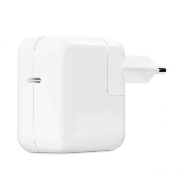 Încărcător APPLE Priză tip C (30W, încărcător rapid PD) ALB