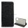 Carcasa in picioare, efect piele (FLIP, interior din silicon, deschidere laterala, functie suport de masa, suport card bancar, lucios) NEGRU Apple iPhone 12 Pro, Apple iPhone 12