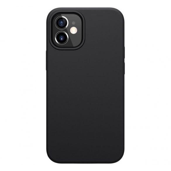 Protector de telefon din silicon NILLKIN FLEX PURE (ultra-subțire, ecologic, interior din microfibră de pluș, mat) NEGRU Apple iPhone 12 mini