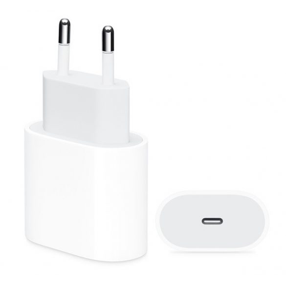 Încărcător APPLE AC Type-C (20W, încărcător rapid PD, succesor MU7V2ZM/A) ALB