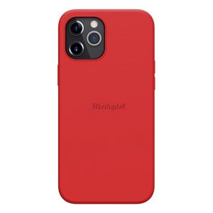 Protector de telefon din silicon NILLKIN FLEX PURE (ultra-subțire, ecologic, interior din microfibră de pluș, mat) RED Apple iPhone 12 Pro Max