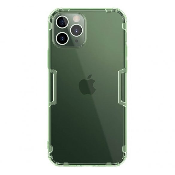 Protector de telefon din silicon NILLKIN NATURE (rezistență medie la impact, colț cu pernă de aer, 0,6 mm, ultra-subțire) VERDE ÎNCHIS Apple iPhone 12, Apple iPhone 12 Pro