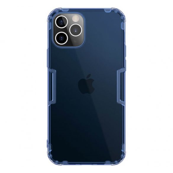 Protector de telefon din silicon NILLKIN NATURE (rezistență medie la impact, colț cu pernă de aer, 0,6 mm, ultra-subțire) ALBASTRU ÎNCHIS Apple iPhone 12, Apple iPhone 12 Pro