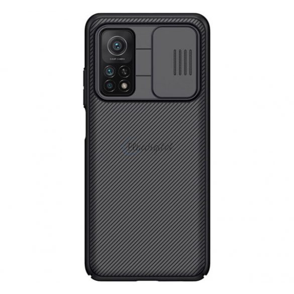 NILLKIN CAMSHIELD protecțiede plastic pentru telefon (cadru din silicon, rezistent la impact mediu, protecție pentru cameră, cu dungi) negru Xiaomi Mi 10T Pro 5G, Xiaomi Mi 10T 5G