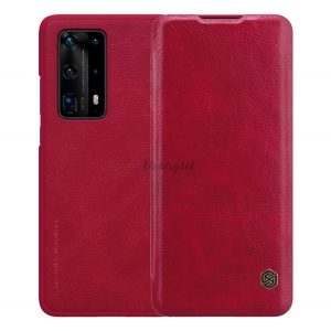 Husa NILLKIN QIN in picioare, efect piele (FLIP, deschidere laterala, suport card bancar) ROSU Huawei P40 Pro+ 5G