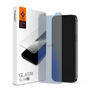 SPIGEN SLIM HD ANTIBLUE sticlă de protecție a ecranului (2.5D, protecție împotriva luminii albastre, ultra-subțire, 0.2mm, 9H) TRANSPARENT Apple iPhone 12 Pro Max