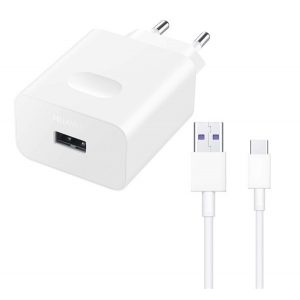 HUAWEI CP404B Încărcător AC cu mufă USB (22.5W, încărcător rapid PD + cablu Type-C) ALB