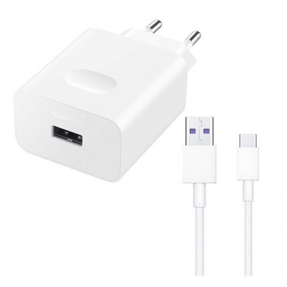 HUAWEI CP404B Încărcător AC cu mufă USB (22.5W, încărcător rapid PD + cablu Type-C) ALB