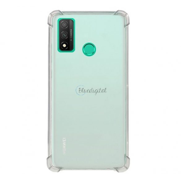 Protectie telefon din plastic ROAR JELLY ARMOR (cadru din silicon, rezistenta medie la impact, colt cu perna de aer) TRANSPARENT Huawei P Smart (2020)