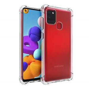 Husă silicon pentru telefon (rezistent la impact mediu, bubble heel) pentru Samsung Galaxy A21s (SM-A217F)