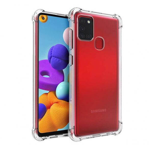 Husă silicon pentru telefon (rezistent la impact mediu, bubble heel) pentru Samsung Galaxy A21s (SM-A217F)