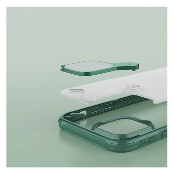 Protector de telefon din plastic NILLKIN CYCLOPS (rezistență medie la impact, colț cu pernă de aer, protecție pentru cameră, suport) ALBASTRU Apple iPhone 12 mini