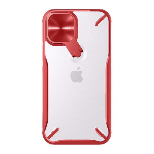 Protector de telefon din plastic NILLKIN CYCLOPS (rezistență medie la impact, colț cu pernă de aer, protecție pentru cameră, suport) ROȘU Apple iPhone 12, Apple iPhone 12 Pro