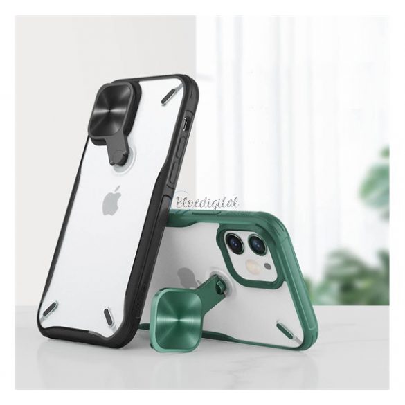 Protector de telefon din plastic NILLKIN CYCLOPS (rezistență medie la impact, colț cu pernă de aer, protecție pentru cameră, suport) RED Apple iPhone 12 mini