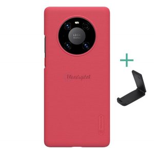 Protectie de telefon din plastic NILLKIN SUPER FROSTED (cauciucat, suprafata aspra + suport de birou) RED Huawei Mate 40 Pro