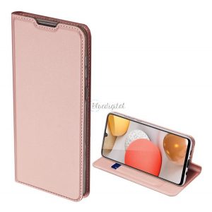 Husa DUX DUCIS SKIN PRO in picioare, efect piele (FLIP, deschidere laterala, suport card bancar, functie suport birou) ROSE GOLD Samsung Galaxy A42 5G (SM-A425F)