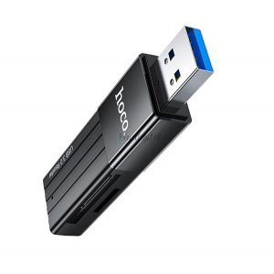 Cititor de carduri HOCO HB20 (USB 3.0/MicroSD/SD) NEGRU