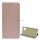 Carcasa in picioare, efect piele (FLIP, deschidere laterala, functie suport de masa) ROSE GOLD Samsung Galaxy A42 5G (SM-A425F)