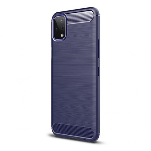 protecțiede telefon din silicon (rezistent la impact mediu, călcâi cu pernă de aer, periat, model de carbon) CUTTING BLOCK LG K42 (LM-K420HM)