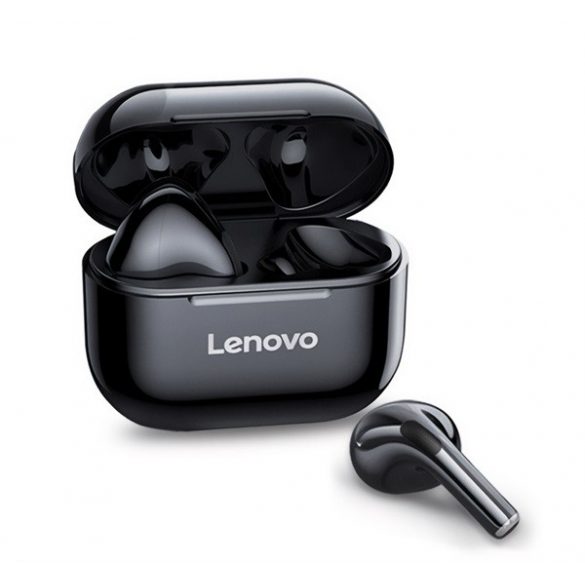 LENOVO LIVEPODS LP40 cască bluetooth Stereo (v5.0, TWS, microfon, anulare zgomot + încărcător) NEGRU