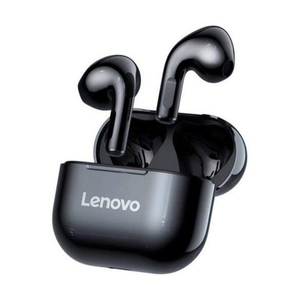 LENOVO LIVEPODS LP40 cască bluetooth Stereo (v5.0, TWS, microfon, anulare zgomot + încărcător) NEGRU