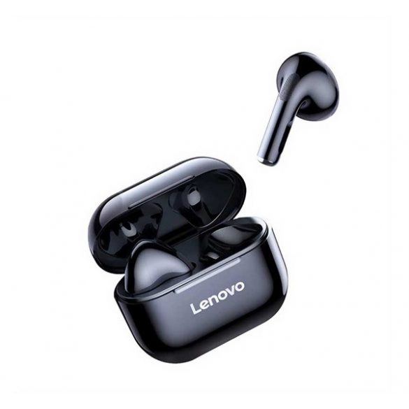 LENOVO LIVEPODS LP40 cască bluetooth Stereo (v5.0, TWS, microfon, anulare zgomot + încărcător) NEGRU