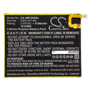 Baterie Li-Polymer CAMERON SINO (3.85V/5100mAh, compatibilă cu Samsung SWD-WT-N8) BLACK Samsung Galaxy Tab A 8.0 LTE (2019) SM-T295, Galaxy Tab A 8.0 WIFI (2019) SM-T290