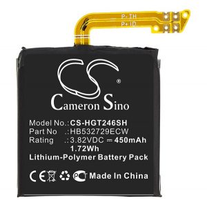 Baterie CAMERON SINO Li-Polymer (3,82V/450mAh, compatibil cu Huawei HB532729ECW) NEGRU Huawei Watch GT 2 46mm