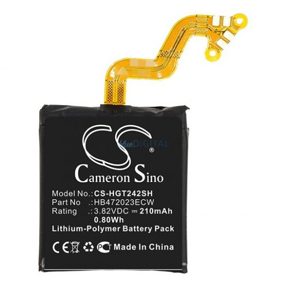 Baterie Li-Polimer CAMERON SINO (3.82V/210mAh, compatibilă cu Huawei HB472023ECW) BLACK Huawei Watch GT 2 42mm