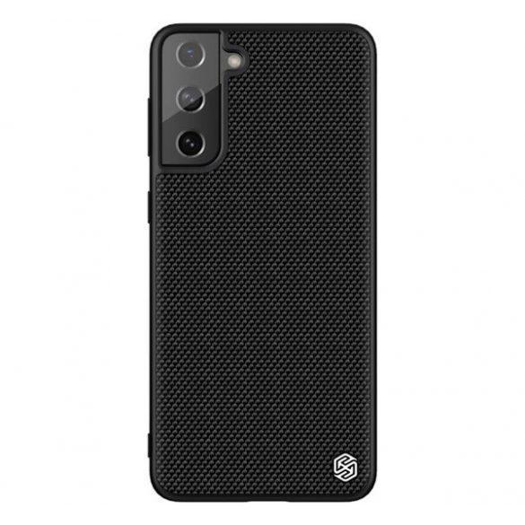 Protector de telefon din plastic NILLKIN TEXTURED (suprafață aspră, rezistență medie la impact, cadru din silicon, model 3D) NEGRU Samsung Galaxy S21 Plus (SM-G996) 5G