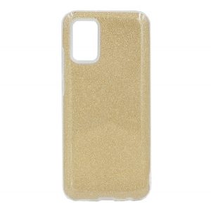 Protectie de telefon din silicon (interior din plastic, spate lucios) GOLD Samsung Galaxy A02s (SM-A025F)