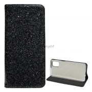   Husă în picioare, efect piele (FLIP, interior din silicon, deschidere laterală, funcție suport de masă, suport card bancar, strălucitor) NEGRU Samsung Galaxy M51 (SM-M515F)