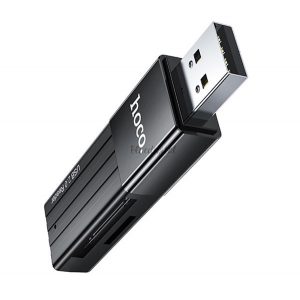 HOCO HB20 cititor de carduri (USB 2.0/Nano/MicroSD) NEGRU