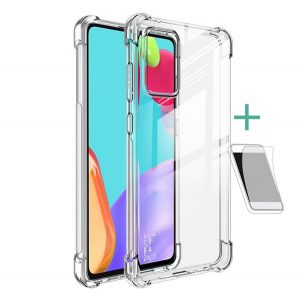 Protecție telefonică din silicon IMAK (rezistență medie la impact, colț cu pernă de aer + folie de protecție a ecranului) pentru Samsung Galaxy A52 5G (SM-A526F), Samsung Galaxy A52 4G (SM-A525F), Samsung Galaxy A52s