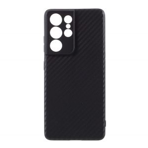 Protectie din silicon pentru telefon (model carbon) NEGRU Samsung Galaxy S21 Ultra (SM-G998) 5G