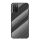 Cadru de protecție din silicon pentru telefon (BUMPER, spate din sticlă călită, model carbon) NEGRU Samsung Galaxy A02s (SM-A025F)