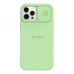 Protector de telefon din silicon NILLKIN CAMSHIELD SILKY (mat, interior din pluș din microfibră, protecție camerei, ecologic) VERDE DESCHIS Apple iPhone 12 Pro Max