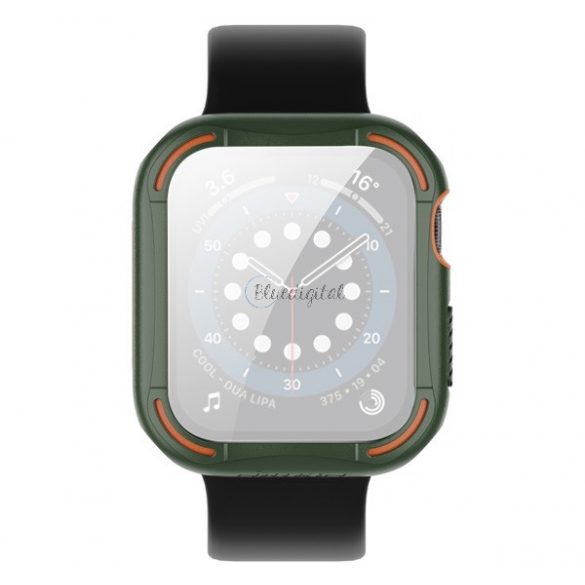 Cadru din silicon NILLKIN WATCH (rezistență la impact, față din sticlă) VERDE ÎNCHIS Apple Watch Series 4 40 mm, Apple Watch Series 5 40 mm, Apple Watch Series 6 40 mm, Apple Watch Series SE 40 mm