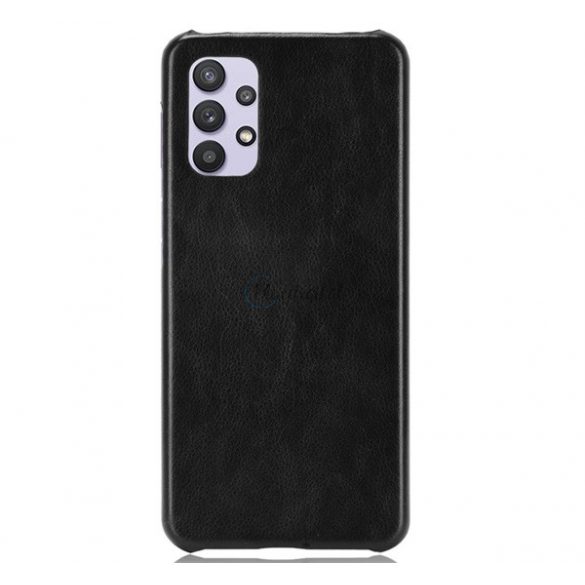 Protectie din plastic pentru telefon (acoperire cu efect de piele) NEGRU Samsung Galaxy A32 5G (SM-A326)