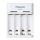 Încărcător de baterie PANASONIC ENELOOP (USB, temporizator, indicator LED, compatibile 4xAA/AAA) ALB