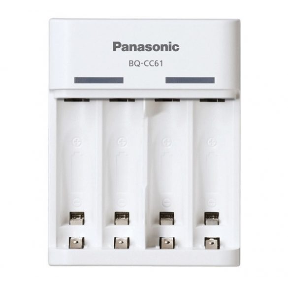 Încărcător de baterie PANASONIC ENELOOP (USB, temporizator, indicator LED, compatibile 4xAA/AAA) ALB