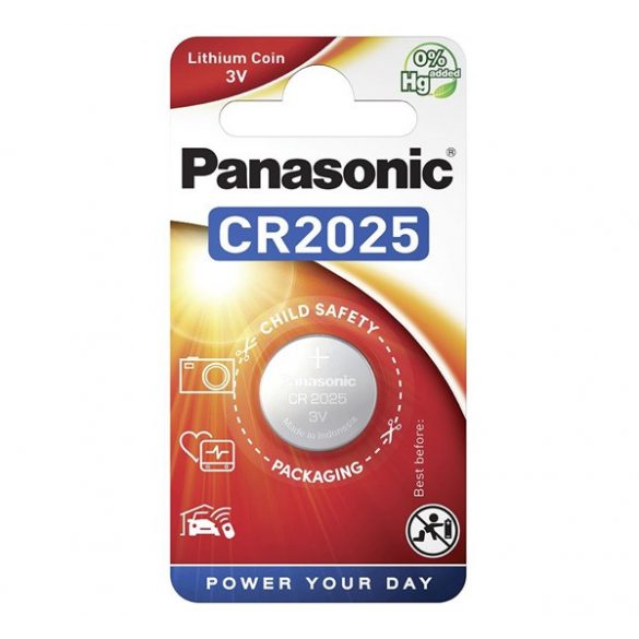 Celulă monedă PANASONIC (CR2025, 3V, litiu) 1buc/pachet