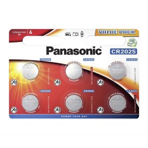 Celulă monedă PANASONIC (CR2025, 3V, litiu) 6 buc/pachet